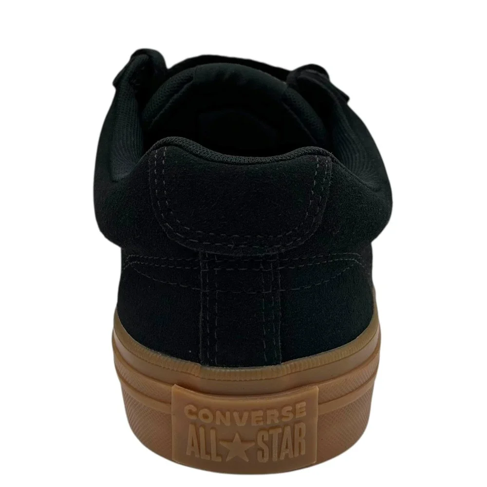 Converse Mens‎ Suede Skate Sneakers Size 10 Black Gum Sole Sport Casual Lace up - Picture 6 of 12